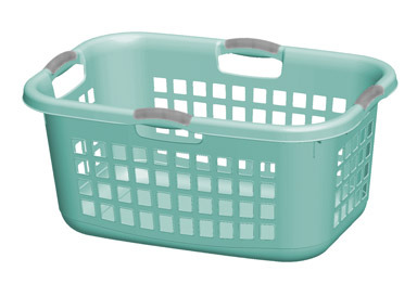 LAUNDRY BASKET 2BUSHEL AQUA