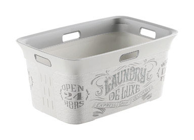 LAUNDRY BASKET GRAY 23"