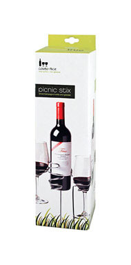 True Wine Stand Picnic Slvr 3pc