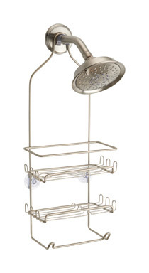 iDesign Milo Silver Stainless Steel Shower Caddy