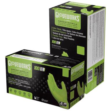 Large Green Nitrile Gloves100 pk