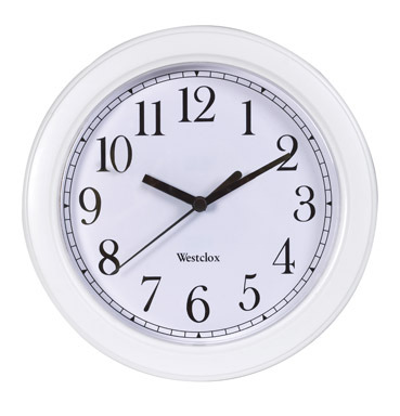 Clock Wall Simple White