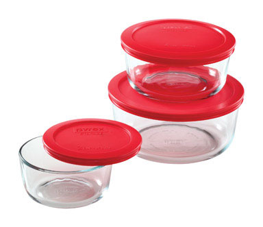 Pyrex Clear Food Storage Container Set 3 pk