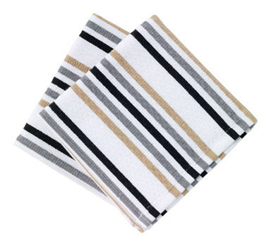 Dish Cloth Ntrl Stripe