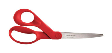 SCISSORS PLSTC RED 8"LH