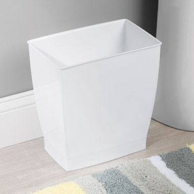 WASTEBASKET MONO WHT