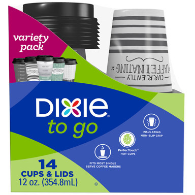 DIXIE CUPS W/LIDS 12OZ