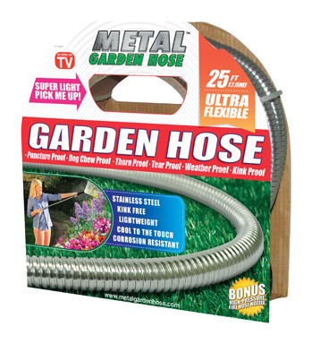 5/8X25" STEEL FLEX GARDEN HOSE