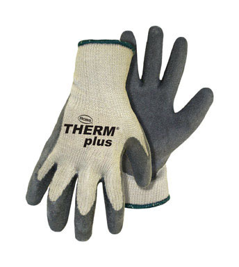 MED KNIT POLY LATEX PALM GLOVE s