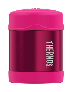 FOOD JAR PINK 10OZ SS