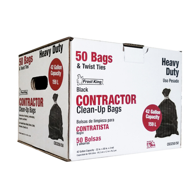 50CT 42 GL BLACK CONTRACTOR BAGS