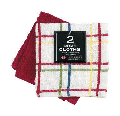 Dish Cloth Multi 2pk