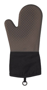 OVEN MITT SIL/COT BLK13"