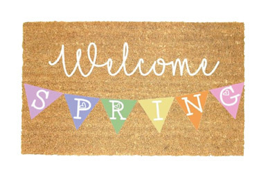 NS SPRING MAT WELCOME