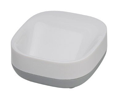 SOAP DISH LG GRY/WHT