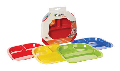 Plates Divided Square 4pk