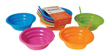 Bowl/straw Asstd 4pk 22oz