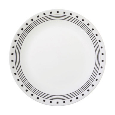 PLATE BLK/WHT 10.25"