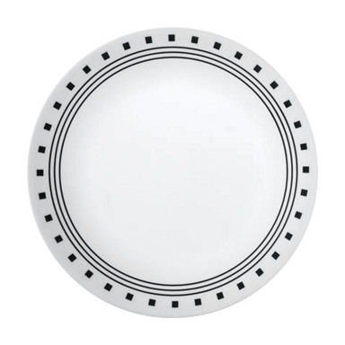 PLATE BLK/WHT 8.5"