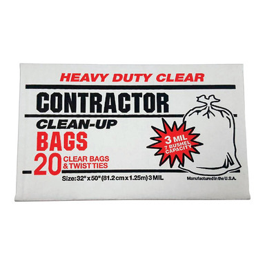 42 GAL CLEAR CONTRACTOR BAGS 20C