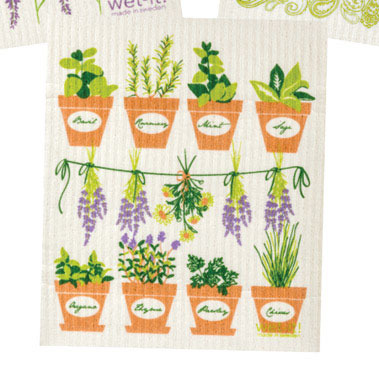 GRMT DISHCLOTH HERB POTS