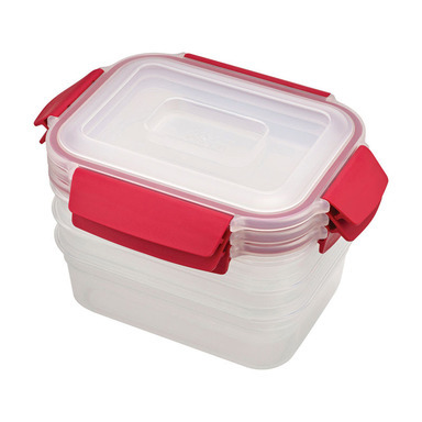 FOOD CNTR SET RED/WHT6PC