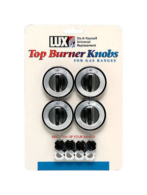 Knob Oven Gas Black 4pk