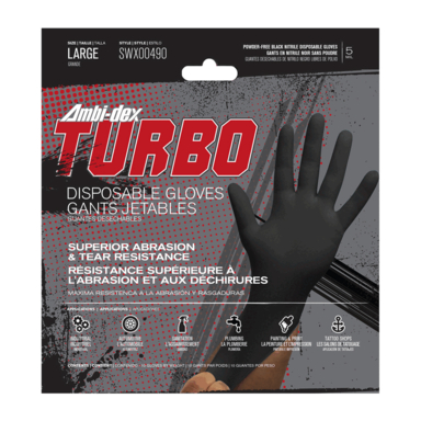 DSP GLOVE NIT LG BLK PF