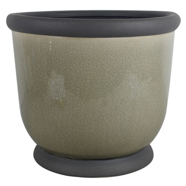 12" Bell Ceramic Planter Gray