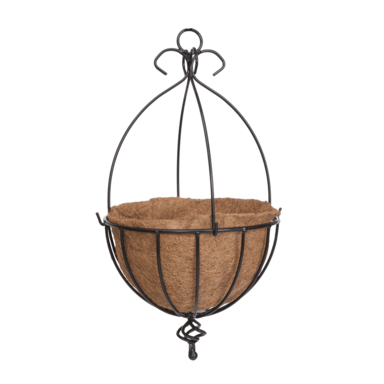 Hanging Basket Spansh 13.75" Blk