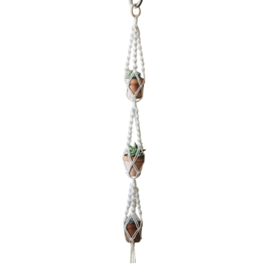 Pp Plant Hanger Triple 56"h Wht
