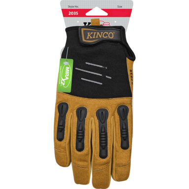 KINCO GLOVE FRMN PAD BLK/TN M
