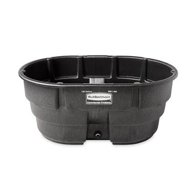 TANK 150G RUBBERMAID POLY BLACK