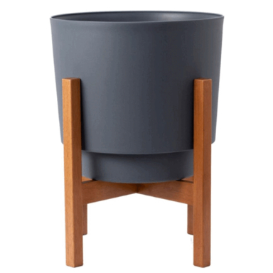 Planter Hpsn 16" W/ Stnd Charc