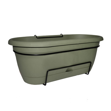 18" Lucca Balcony Box Liv-grn