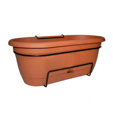 18" Lucca Balcony Box Terracotta