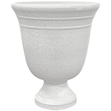 URN PLNTR WSTPNT WHT 16"