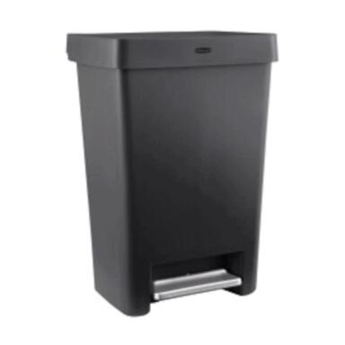 TRASH CAN 13G GRY RUBBER