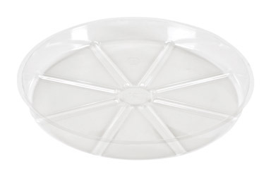 SAUCER PLNT 12"CLR RESIN