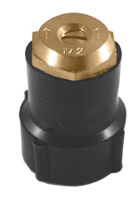 NOZZLE SHRUB BRASS HALF