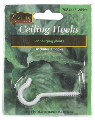 3/4" CEILING HOOKS  WHITE