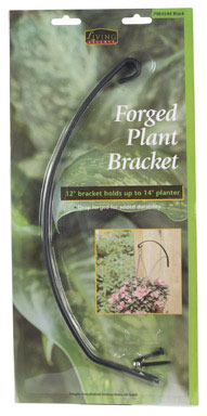 12" IRON PLANT BRACKET  BLACK