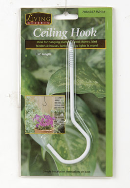 HOOK CEILING 6" WHITE