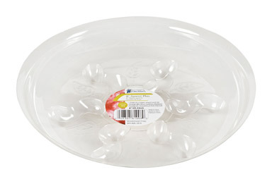 SAUCER CLEAR 8" PLASTIC