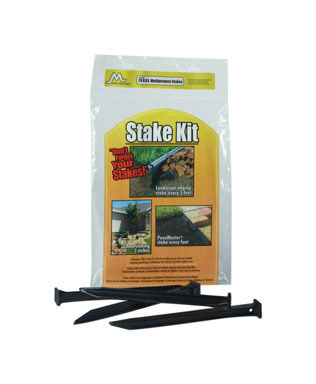 9PK 10" Plastic Black Stake Kit
