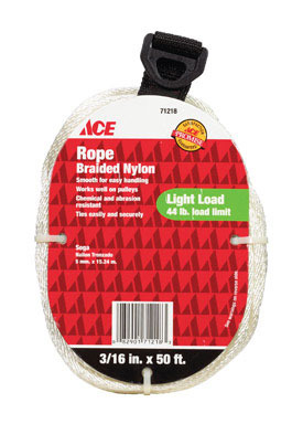ROPE NYLON BRAIDED 3/16"X50' #6