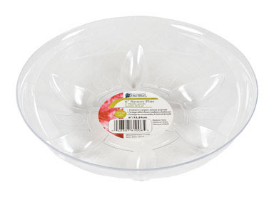 SAUCER CLEAR 6" PLASTIC