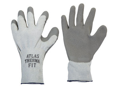 Atlas Therma Fit Unisex Indoor/Outdoor Cold Weather Work Gloves Gray M 1 pair