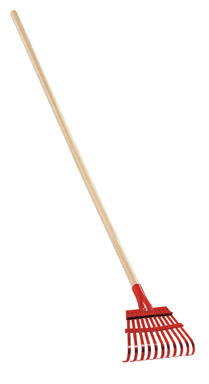 SHRUB RAKE WOOD HNDLE 8"