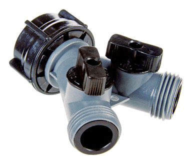 ADAPTER HOSE POLY Y W/OFF